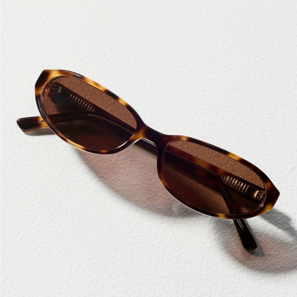 Lu Goldie Slim Tortoise Sunglasses